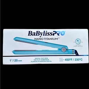 BabylissPRO Nano Titanium Ionic Hair Straightener, Professional Flat Iron